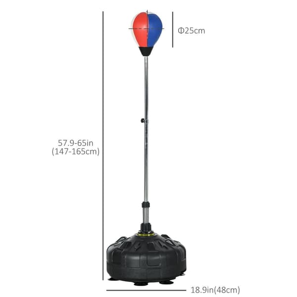 Punching Ball, 48x147-165 cm, Sort