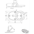 Miniatyrbild 2 av 4: eaglefit Unisexe - Adulte Vägg- och Takstöd i Rostfritt Stål för Sling Trainer eller Boxsäck (Oval) Standard - 1022