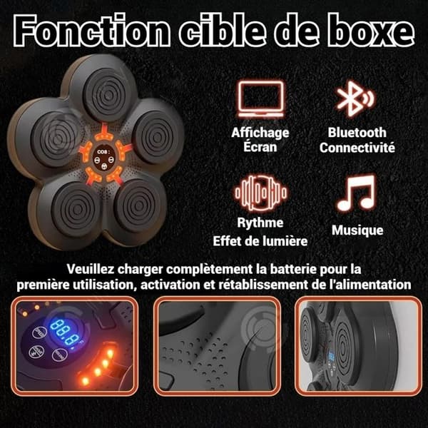 INN Boxningsmaskin 37cmx33cm Musik Boxningsmaskin Intelligens musik bluetooth-anslutning Hållbar och högelastisk Praktisk