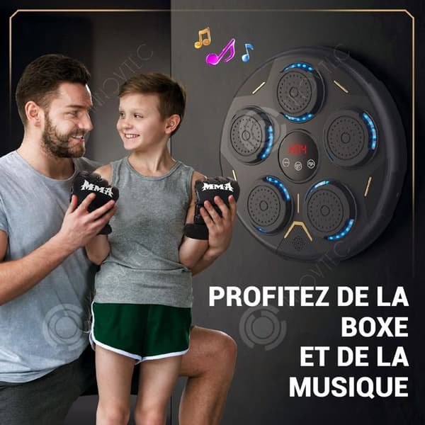 INN Boxningsmaskin 40 x 40 cm trådlös multi-läge intelligent räknande intelligent musik passar för vuxna och barn