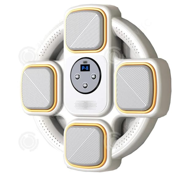 INN Boxningsmaskin 34,5 x 5 x 35 cm trådlös Bluetooth-musikboxningsmål utan slag, lämplig för vuxna och barn, vit