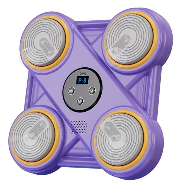 INN Boxningsmaskin 30x30x6cm trådlös utan slag Bluetooth musik boxningsmål anpassad för vuxna och barn lila