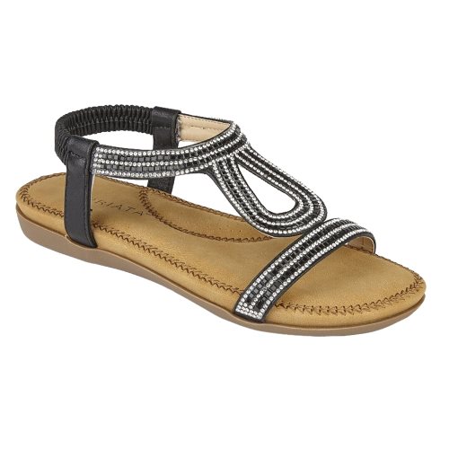 Bild av Cipriata Kvinnor / damer Nicole Diamante Elasticated Halter Back Sandaler