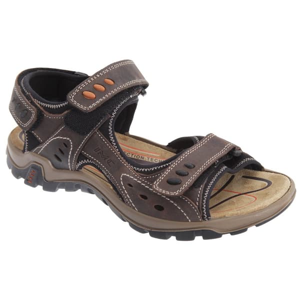 IMAC Mens 3x Touch Fastening Waxy Leather Deluxe Sports Sandals