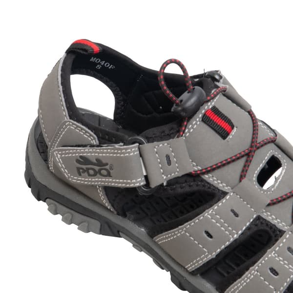 PDQ Mens Toggle & Touch Fastening Synthetic Nubuck Trail Sandals