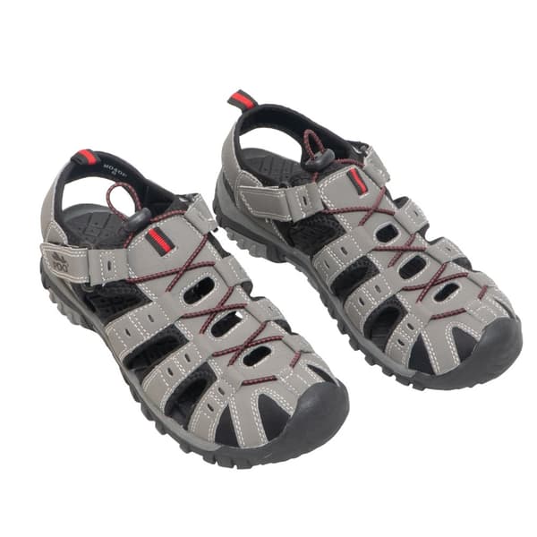 PDQ Mens Toggle & Touch Fastening Synthetic Nubuck Trail Sandals