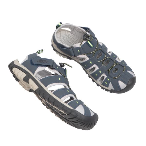 PDQ Mens Toggle & Touch Fastening Synthetic Nubuck Trail Sandals