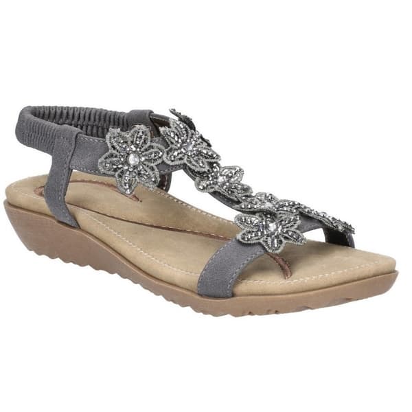 Fleet & Foster Womens/Ladies Magnolia Elastic T-Bar Sandal Grey 8 UK