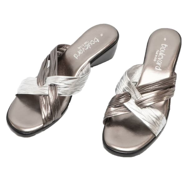 Boulevard Womens/Ladies X Over Mule Sandals