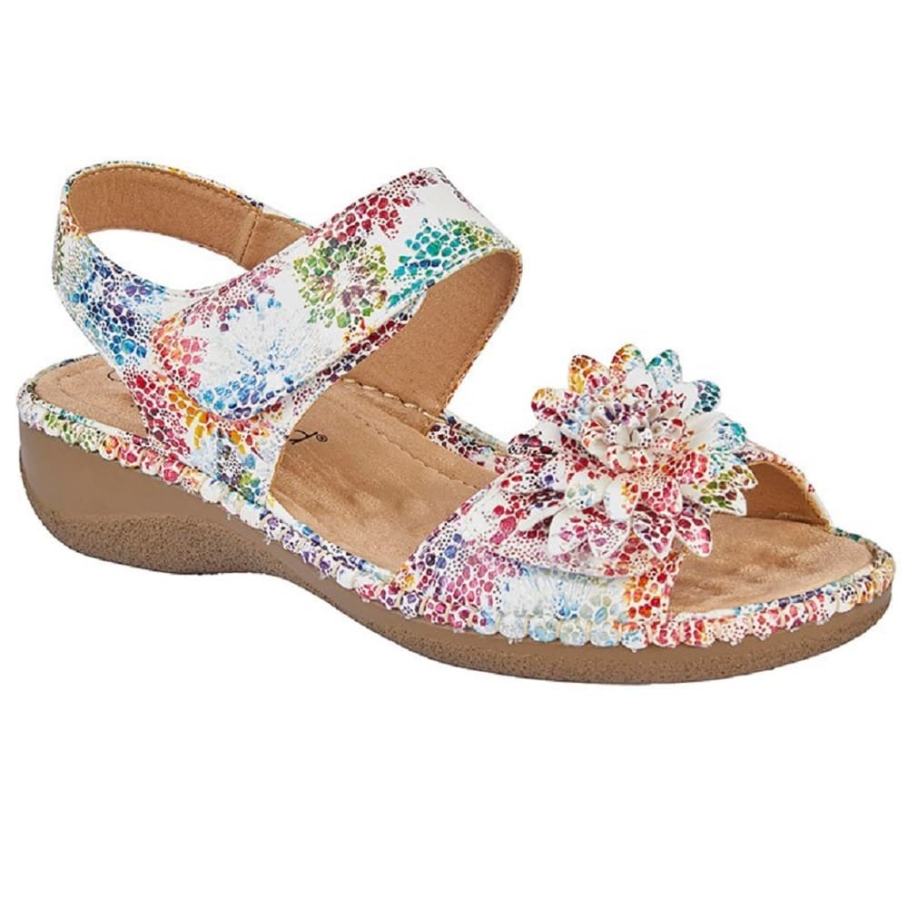 Boulevard Kvinnor/Damer Floral Twin Touch Fastening Sandal