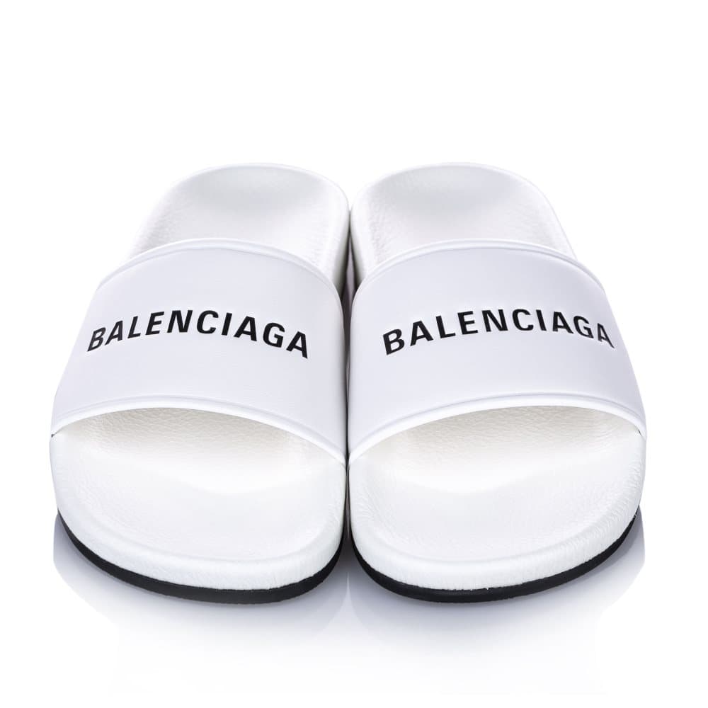 Balenciaga Pool Sandals White