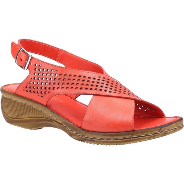 Fleet & Foster Womens/Ladies Judith Open Toe Leather Sandals Red 7 UK