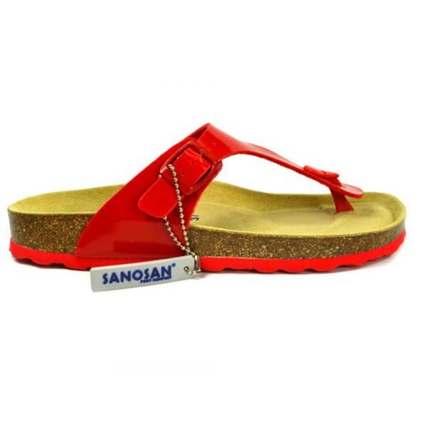 Sanosan Kvinnor/Damer Geneve lackerade läder sandaler