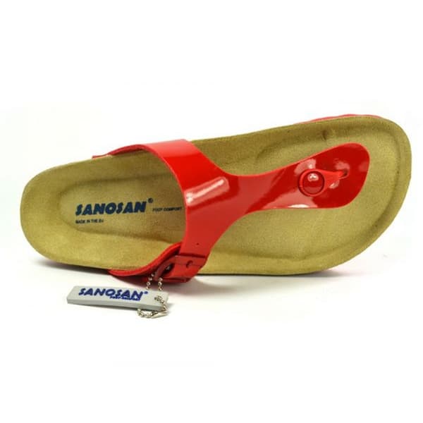 Sanosan Kvinnor/Damer Geneve lackerade läder sandaler