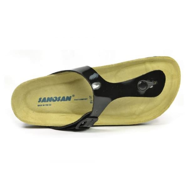 Sanosan Kvinnor/Damer Geneve lackerade läder sandaler