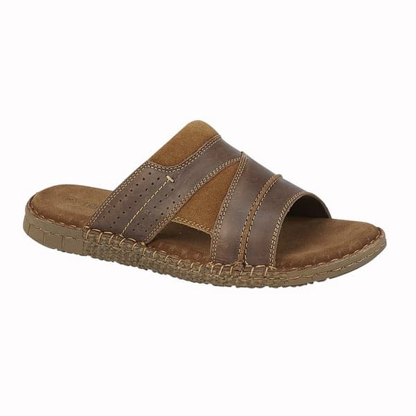 Roamers Mens Suede Sandals Brown 8 UK