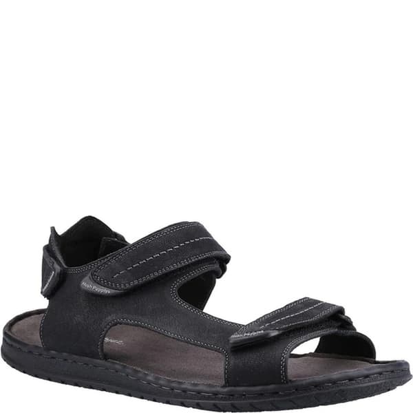 Hush Puppies Mens Neville Sandaler med justerbart band i läder