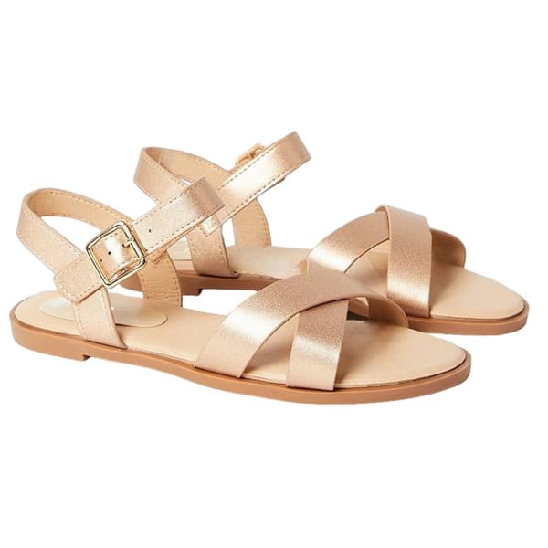 Dorothy Perkins Womens/Ladies Florence Crossover Wide Flat Sandals Rose Gold 6 UK