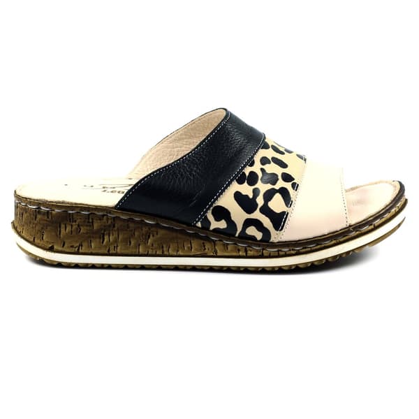 Lunar Dam/Skola Appleby Ocelot Print Läder Sandaler