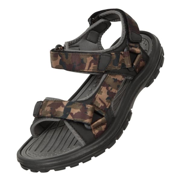 Mountain Warehouse Mens Crete Camo Sandals Green/Black 8 UK