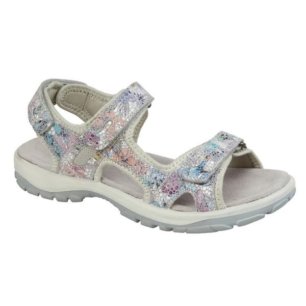 Mod Comfys Sportsandaler i läder med blommor för damer/damer