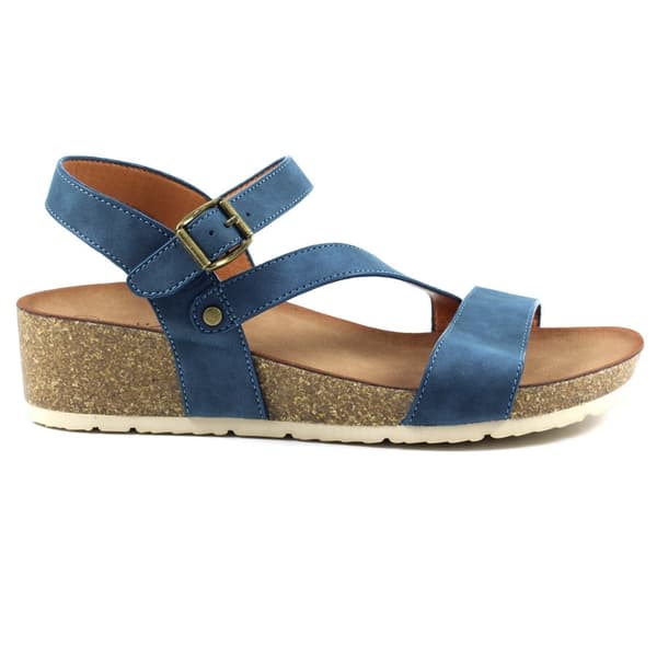 Lunar Womens/Ladies Cluster Wedge Sandals