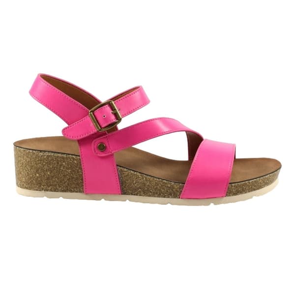 Lunar Womens/Ladies Cluster Wedge Sandals