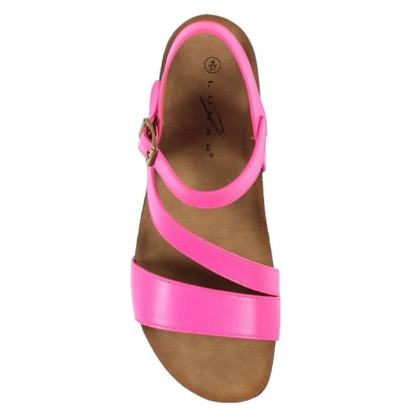 Lunar Womens/Ladies Cluster Wedge Sandals