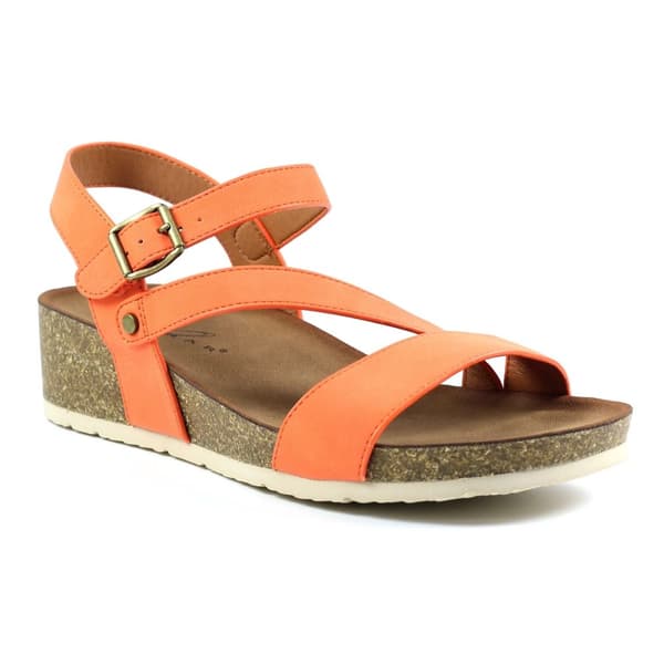 Lunar Womens/Ladies Cluster Wedge Sandals