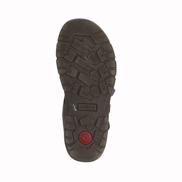 IMAC Mens Waxy Leather Triple Strap Sandals