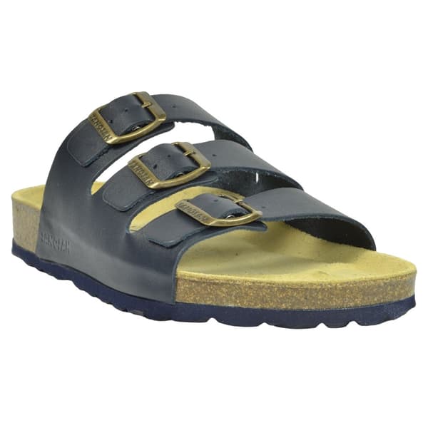 Sanosan Womens/Ladies Lisbon Nappa Leather 3 Straps Sandals Navy 5 UK