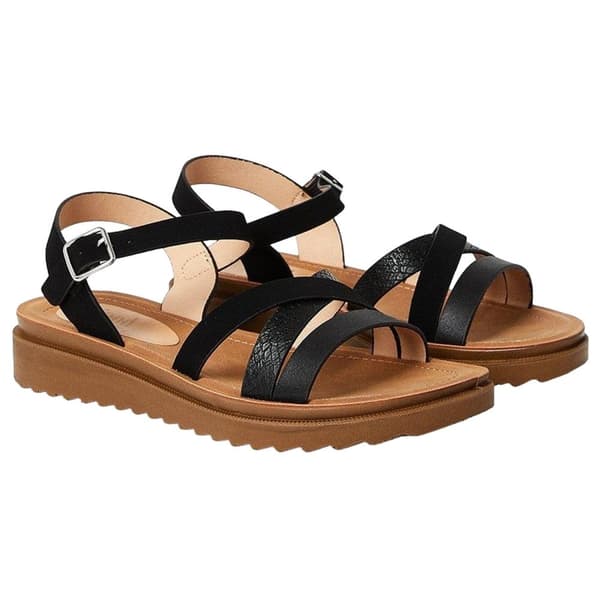 Good For The Sole Dam/Ladies Axel Asymmetric Panel Breda Sandaler