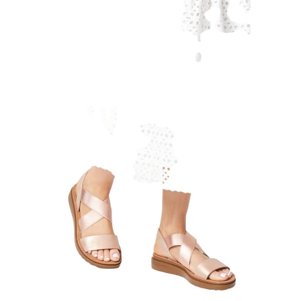 Good For The Sole Womens/Ladies Ana Comfort Crossover Strap Wide Sandals