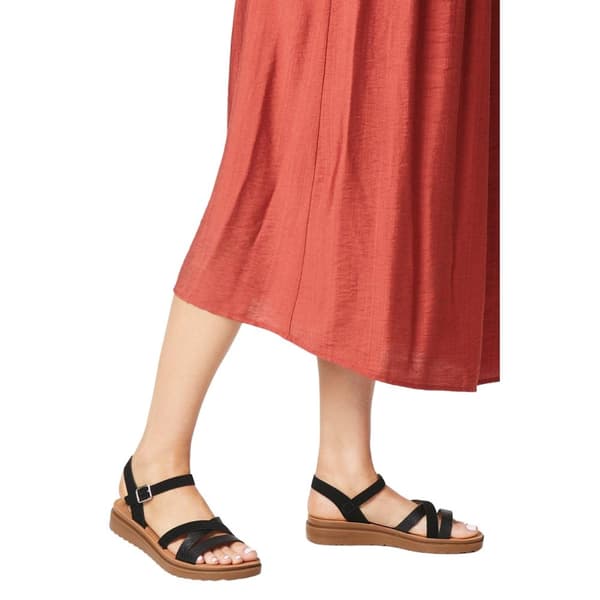 Good For The Sole Dam/Ladies Axel Asymmetric Panel Breda Sandaler