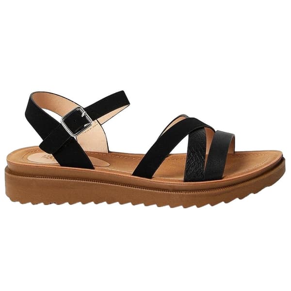 Good For The Sole Dam/Ladies Axel Asymmetric Panel Breda Sandaler