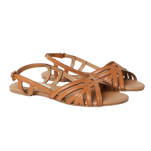 Dorothy Perkins Lattice Sling Back Platta sandaler, dam/dam Tan 4 UK