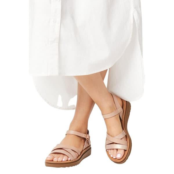 Good For The Sole Womens/Ladies Axel Asymmetric Panel Wide Sandals