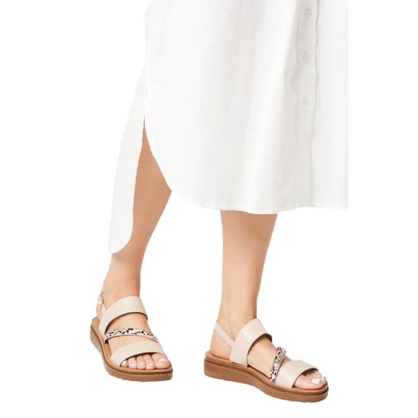 Good For The Sole Womens/Ladies Ali Asymmetric Panel Wide Sandals