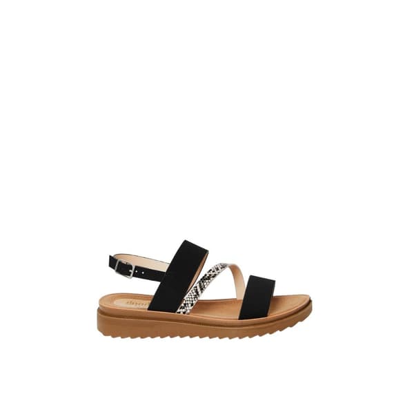 Good For The Sole Womens/Ladies Ali Asymmetric Panel Wide Sandals