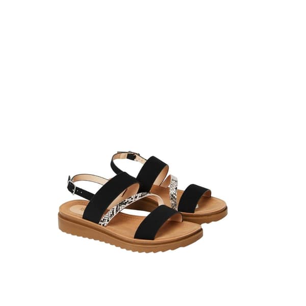 Good For The Sole Womens/Ladies Ali Asymmetric Panel Wide Sandals