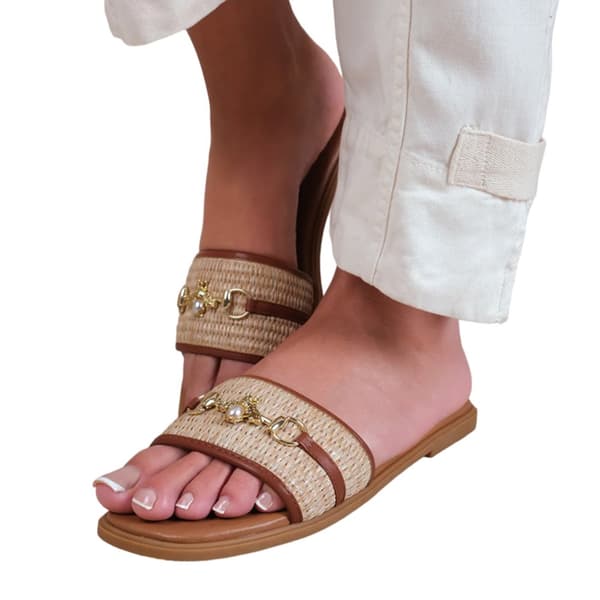 Where's That From Womens/Ladies Harmony Straw PU Sandals