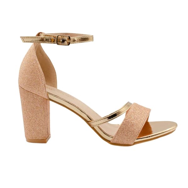 Where's That From Dam/Dam Perla sandaler med ankelrem och medelhög blockklack