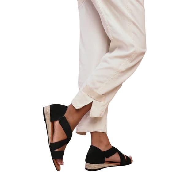 Where's That From Womens/Ladies Hummingbird Suede Crossover Strap Wide Low Wedge Sandals