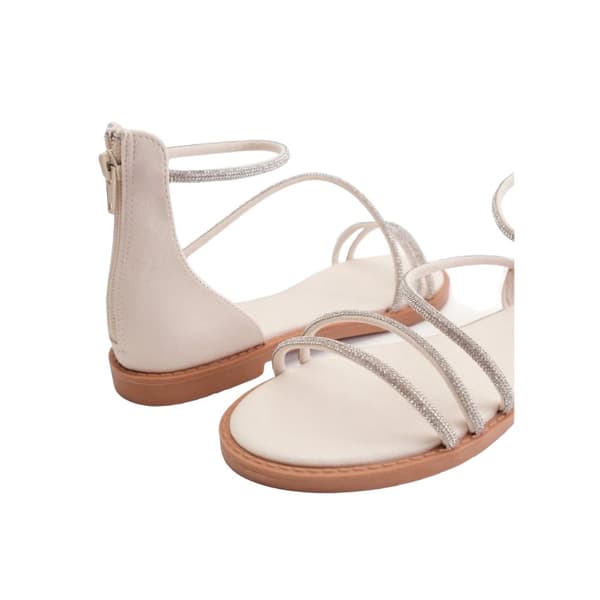 Where's That From Dam/Ladies Palmira Diamante PU Strappy Flatform Sandals