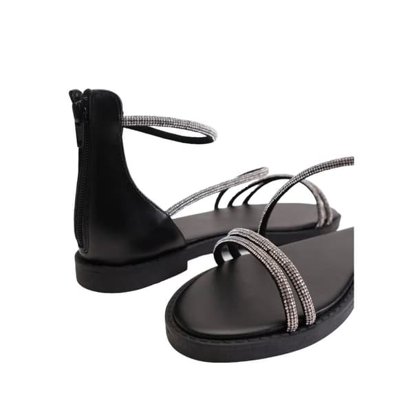Where's That From Womens/Ladies Palmira Diamante PU Strappy Flatform Sandals