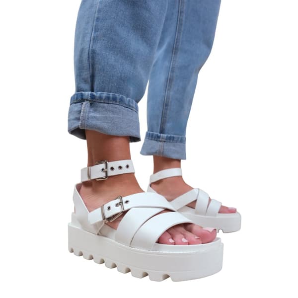 Where's That From Womens/Ladies Layla Buckle Platform Sandals