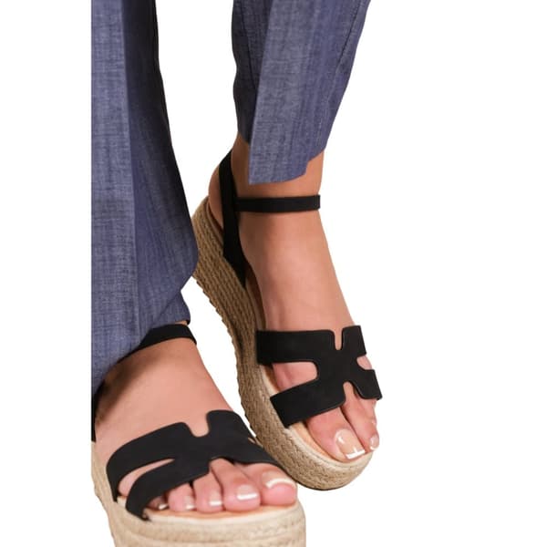 Where's That From Womens/Ladies London Nubuck Ankle Strap Flatform Sandals