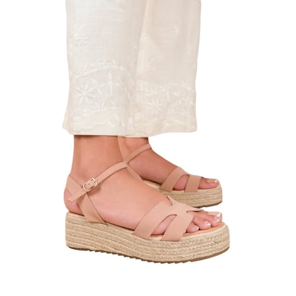 Where's That From Womens/Ladies London Nubuck Ankle Strap Flatform Sandals