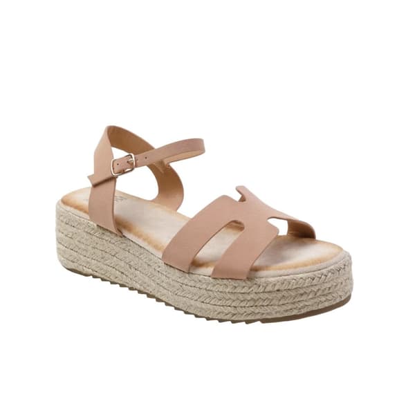 Where's That From Womens/Ladies London Nubuck Ankle Strap Flatform Sandals