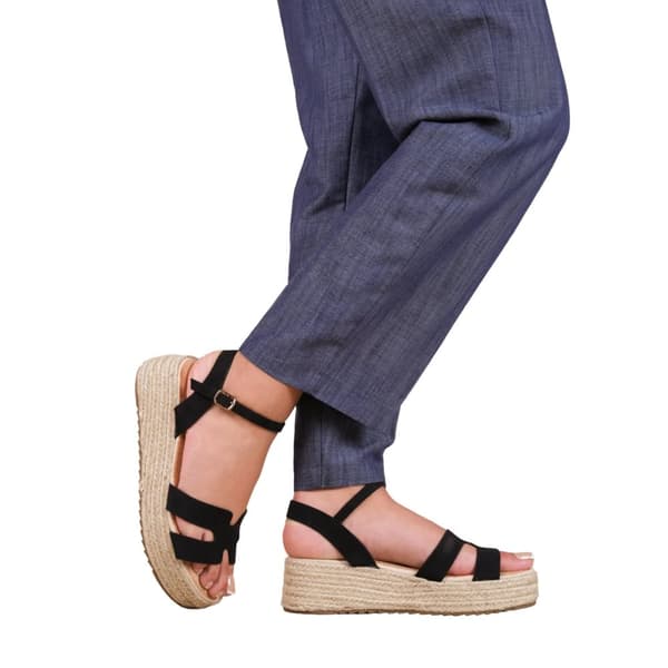 Where's That From Womens/Ladies London Nubuck Ankle Strap Flatform Sandals